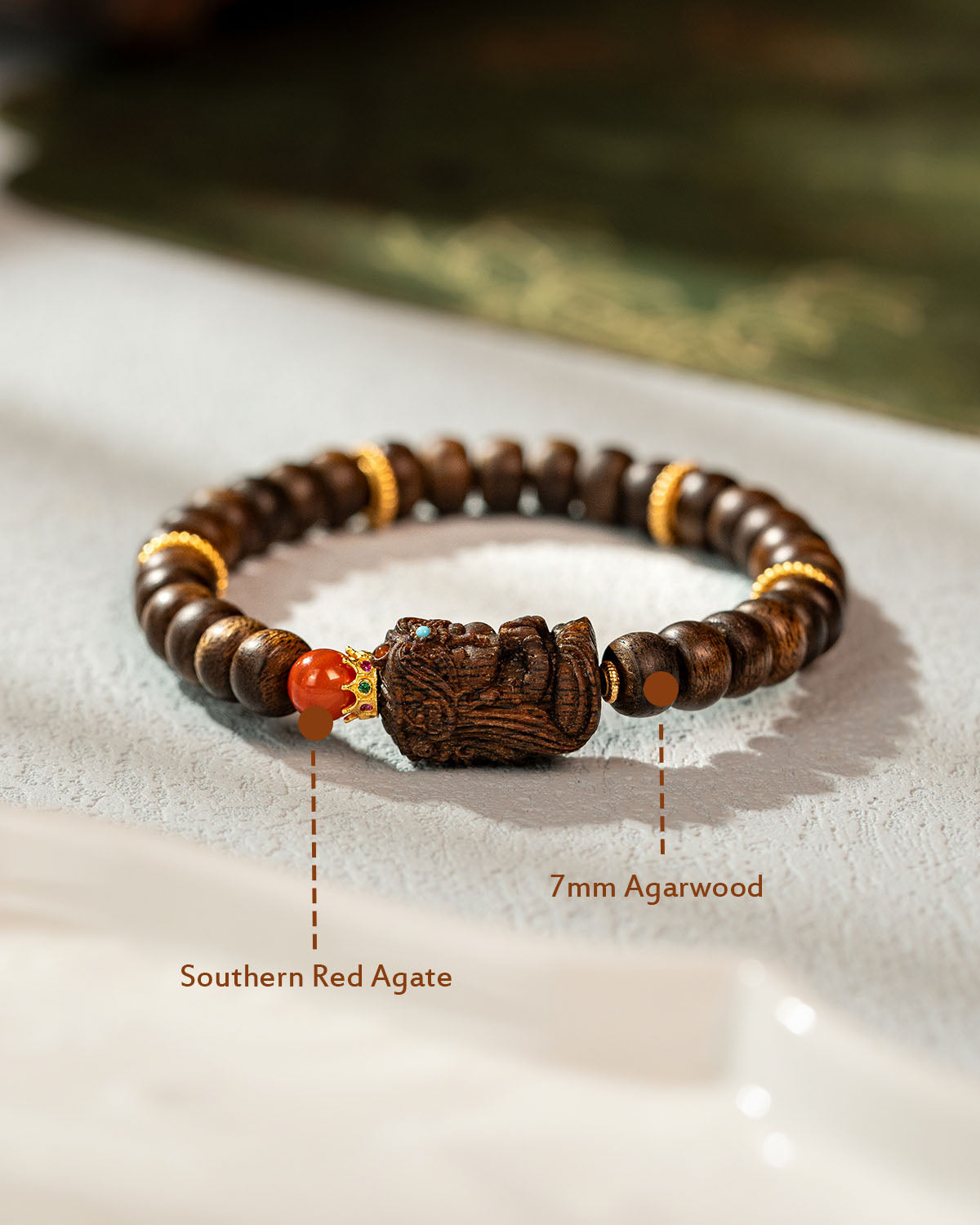 Zakiram Disc Agarwood Bracelet